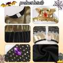 Egyptian Costume Kids Egypt Queen Kit Mummy Outfit Accessories Golden Snake Beaded Headpiece for Halloween Cosplay (Small3-4Y)