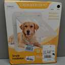 Large Dog Screen Door, 13 x 17 inches Flap Opening Dog Door for Screen Door with 4 Entry Ways, Magnetic Self-Closing Pet Screen Door for Dogs Cats, White