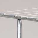 Household Essentials Outdoor Clothesline T-Post, Heavy Duty Galvanized Steel Laundry Pole, 90 Tall, One Single Post Only (Rope Not Included), Backyard Clothesline Support, 2 X 32 X 90 Inches