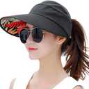 Sun Hats for Women Wide Brim UV Protection Sun Hat Summer Beach Packable Visor