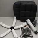 Armless Home Office Desk Chair with Wheels, Modern Ergonomic Drafting Rolling Chair with 360 Swivel Wheels,Height Adjustable Computer Task Chairs for Small Space, Black