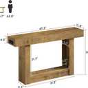 47.2" Entryway Table with Outlet, 2-Tier Console Table with Sensor Light | Farmhouse Entry Tables with Open Storage, Behind the Couch Sofa for Hallway/Living Room/Entrance, Natural Oak, 47IN