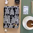 Planner Cover for A5,Mina Perhonen Cotton Embroidery Notebook Cover,[A5 Cover Only] Black Pine