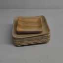 Palm Leaf Plate Bamboo Paper Plates Disposable 10 Inch & 7 Inch Bulk Party Pack Eco Compostable Biodegradable Wooden Plate Best Alternative To Plastic Paper Plates (50 pc)