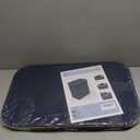 LONBET Laundry Basket with Lid, Made from Breathable Fabric | Aesthetic Clothes Hampers for Laundry with Side Handles & Sturdy Bamboo Frame (40 Gallons - Double, Blue)