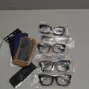REAVEE 6 Pack Reading Glasses for Women Blue Light Blocking, Cute Square Computer Readers with Spring Hinge