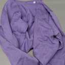 Arshiner Girls Open Front Shrug Cardigan Kids Children Knit Long Sleeve Bolero with Button Closure (10-11 Years, Purple)