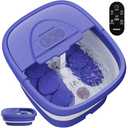 BEAUMOI Foot Spa Collapsible, Foot Bath Massager with Heat, Remote, Timer, and 24 Motorized Shiatsu Massage Balls, Foot Soaking Tub Supports Hot/Cold Water Soaking