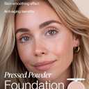 Mineral Fusion Pressed Powder Foundation - Matte Finish Face Powder for Fair-Medium Skin with Pink/Red Undertones - Age Defying Natural Makeup - Talc Free, Vegan, Hypoallergenic (Cool 2)