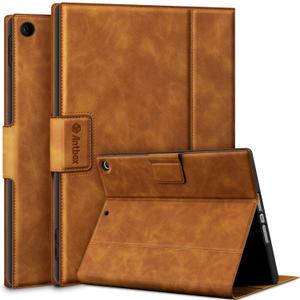 Antbox Case for iPad 9th Generation (2021) iPad 8th/7th Generation with Pencil Holder Auto Sleep/Wake Function PU Leather Smart Cover for iPad 10.2'' (Brown)