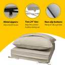 AAAAAcessories Outdoor Seat Cushions for Chairs, Fade-Resistant, Waterproof Patio Furniture Replacement Cushions, 25.5" x 25.5" x 5" + 25.5" x 19", Beige