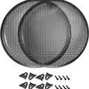 uxcell 2pcs 15" Speaker Waffle Grill Metal Mesh Subwoofer Guard Protector Cover with Clips,Screws