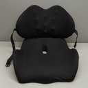 X Large Memory Foam Seat Cushion Lumbar Support Pillow for Sciatica & Tailbone Pressure Relief Coccyx Pad for Office Chair, Car,Wheelchair,Home,Office