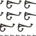 Midwest Craft House 8 Rustic Cast Iron Coat Hat Wall Hooks Restore School Farm Towel Bath Kitchen