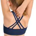 Haloumoning Girls Training Bra Kids Strappy Scoop Neck Bras Yoga Sports Comfort Dance Crop Top 120