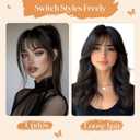 Wispy Bangs Hair Clip Human Hair, Human Hair Clip in Bangs, Wispy HairPieces, No Tangle & Smooth, 11g #1B Natural Black