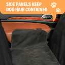 Active Pets Waterproof Hammock Standard Car Seat Cover, Fits Sedans Hatchbacks Crossovers Coupes Compact Vehicles, Secure Convertible Travel Bed Protects Backseat Cargo from Dogs, Black w/Black Trim
