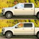 Front Side Window Sun Shade with Suction Cups for 2017-2022 Fo-rd F250 F350 Super Duty 2Dr 4Dr Pickup, Foldable Window Sunshade Sun Visor Protector, Side Window Shades Blocks UV Rays Heat