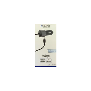 ZGEAR Fast Charge Car Charger For Apple Devices 12W 6 Feet 2Pack