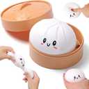 Squishy Dumpling Stress Balls for Adults, Dumpling Squishy Toys for Kids, Dumpling Fidget Sensory Toy, Squeeze Dough Ball Stress Relief Toy, Stretchy Stress Ball Squish Toys for ADHD