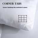 DOWNCOOL Comforters King Size, Duvet Insert,White All Season Lightweight Quilt, Down Alternative Hotel Comforter with Corner Tabs (White, King 102x90 Inches)