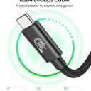 Fitee Thunderbolt 5 Cable 3FT Compatible, 80Gbps USB C Data Transfer Cable, 240W Charging, 120Gbps Video Bandwidth, 16K/Dual 8K, Braided USB C Video Cables for Monitor, MacBook Pro, Mac mini, PSSD