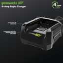 Greenworks Pro 60V Ultra Power 6A Rapid Charger - Works with All Greenworks Batteries