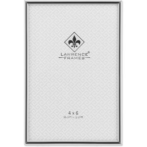 Lawrence Frames Simply Metal Picture Frame, 4 by 6-Inch, Silver