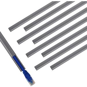One Cord Cover Wall 153in(9X L17in) - Mini Wire Hider, Wire Cover for Hiding Speaker Wire, Baby Monitor Cord - Paintable Wire Channel for Cable Concealer, W0.5in H0.3in, CMR05 Grey