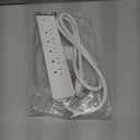 Elecan 3 Prong Power Strip with 4 FT Extension Cord, 5 AC Outlets+1 Widely Spaced Outlet, Space Saving 45 Degree Flat Plug, 14AWG 1875W 125V 15A, Wall Mountable Multi Outlet Extender, ETL, White