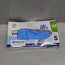 Comfy Package Synthetic Vinyl Blend Disposable Plastic Gloves Non-Sterile, Powder & Latex Free (Small)