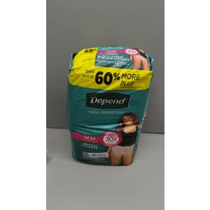 Depend Fresh Protection Adult Diapers, Incontinence & Postpartum Bladder Leak Underwear for Women, Disposable, Maximum, Medium, Blush, 30 Count, 