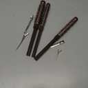 3 Pieces Small Round Brush for Blow Out, Mini Quiff Roller with 6 Hair Clip, Curling Roll Comb of Different Sizes, Small Round Hair Brush for Women Men Short Hair, Bangs, Curling Style, Straight