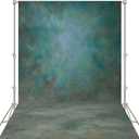 Haboke Abstract Professional Photography Backdrop for Portrait Photo Props Booth Background Photoshoot Studio with Polyester Fabric Roller Pocket on Top (6x8ft,Green)