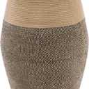 Cotton Rope Laundry Hamper by YOUDENOVA, 105L - Woven Collapsible Laundry Basket - Clothes Storage Basket for Blankets, Laundry Room Organizing, Bedroom Storage, Clothes Hamper  Dark Brown