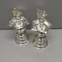 German Silver 8 x 3.5 Inch Traditional Diya for Home Temple Pooja Diya K3135
