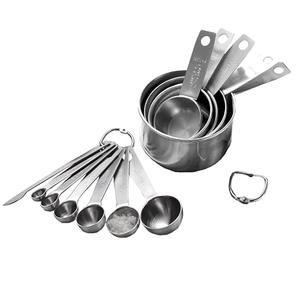 Stainless Steel Measuring Cups & Spoons Set, 12 Pieces Kitchen Measuring Sets Gadgets tool,For Cooking & Baking,Measure Dry & Wet Ingredients And Liquid (Cups & Spoons)