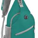 ZOMAKE Sling Bag,Small Crossbody Sling Backpack,Water Resistant Shoulder Daypack for Travel,Anti Thief Chest Bag for Hiking(Army Green(N