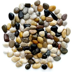 Rocks for Plants 5 Lbs, 0.8-1.5 Inch High Polished Pebbels, Decorative Stones for Garden Landscaping, Smooth Gravel Filler for Outdoor Plants, Succulents, Fish Tank and Vases (colored)