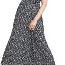 Motherhood Maternity Women's Sleeveless Ruffle Shoulder Smocked Maxi Pregnancy Dress (M)