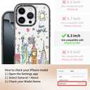 for iPhone Case - [6.6 ft Military-Grade Drop Protection] [Anti-Peel Technology] Clear Black TPU Bumper Case with Cute Design (Statue of Liberty, iPhone 16 Pro)