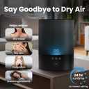 Everlasting Comfort 2.5L Top Fill Humidifiers for Bedroom - Quiet Easy to Fill & Clean, 24HR Runtime, Night Lights, Timer, Ultrasonic Cool Mist Humidifier, Auto Shut-Off, Essential Oil Diffuser