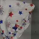 4th of July Tablecloth Patriotic American Flag Round Tablecloth 60 Inch Independence Day Memorial Day Table Cloth for Farmhouse Kitchen Decor Polyester Fabric Table Covers for Party Outdoor Camping