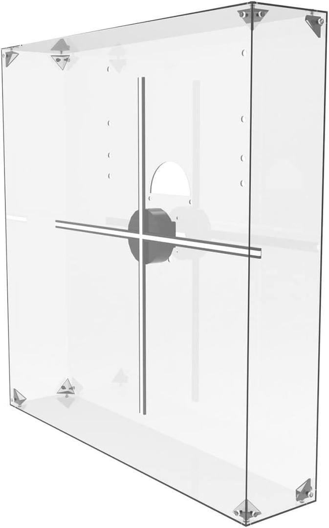 Missyou 3D Hologram Fan cover for 46CM for Collectibles Assemble Clear Acrylic Box Alternative Glass Case for 3D Hologram Fan or Holographic Projection (For 18.1 inches and below)