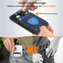 for Magsafe Wallet, 180 Adjustable Phone Grip & Card Holder, Strongest Magnetic Wallet for iPhone 17/16/15/14/13/12 Series, Holds 6+ Cards, Hidden Slot, RFID Blocking with Adjustable Stand