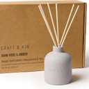 Craft & Kin Christmas Reed Diffuser for Home & Bathroom  Rose & Oud Holiday Reed Diffuser Set with Fragrance Sticks, Long-Lasting Alcohol-Free Scent, Earthenware Collection, 6.7oz