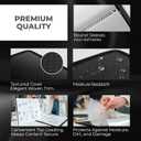 Dunwell 11x14 Art Portfolio Binder with Mounting Paper (Black), Large Portfolio Folder for Artwork Storage, 24 Sleeves Displays 48 Pages, 11 x 14 Presentation Book, Acid-Free Poly