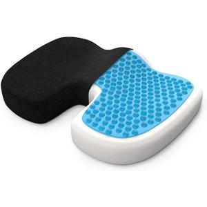 Seat Cushion for Office Chair  Memory Foam Chair Cushion for Tailbone Pain & Sciatica Relief  Ergonomic Office Seat Cushion for Back Pain  Desk Chair Pillow for Sitting Comfort & Pressure Relief (Standard Orthopedic Cushion, Black)