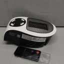 Plug in Small Space Heater for Indoor Use 450W, Wall Outlet Electric Heater with Remote, 12H Timer & LED Display, PTC Ceramic Fast Heat Safely for Bedroom Bathroom Office