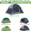Upgraded 3 PCS Replacement Tent Poles for Coleman 4 Person Sundome Camping Tent, Camping Tent Accessories for Coleman Camping Tent, Pre-Assembled Fiberglass Replacement Pole Set